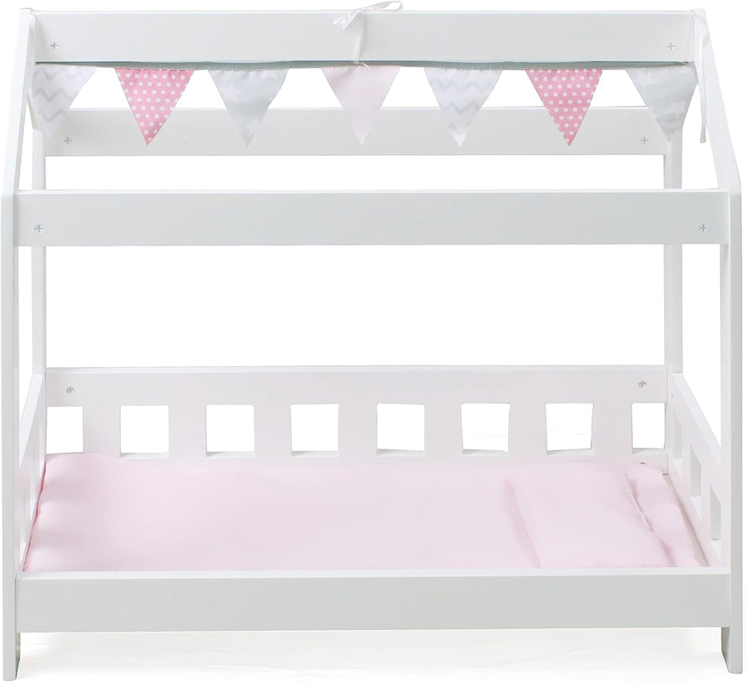 Bayer Chic 2000 507-95 Puppenbett, Cabin-Bett, Puppenmöbel in Stars grau, 56 x 25 x 54 cm, 507-95