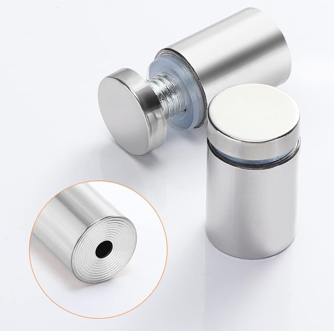 Qrity 20 x Abstandshalter Montagekleinteile Werbeglas Acryl Abstandshalter, Edelstahl, 12X25mm, mit