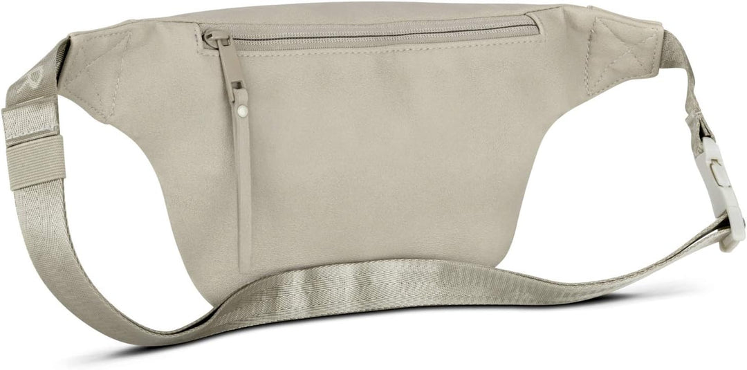 Expatrié Bauchtasche Damen Beige - Lucie - Mit Flexiblem Gurt &amp; Schnellfach auf Rückseite - Veganes