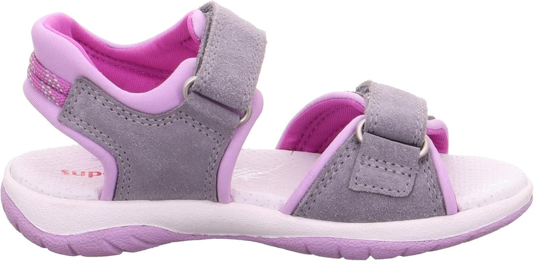 Superfit Mädchen Sunny Sandale 25 EU Hellgrau Lila 2500, 25 EU Hellgrau Lila 2500
