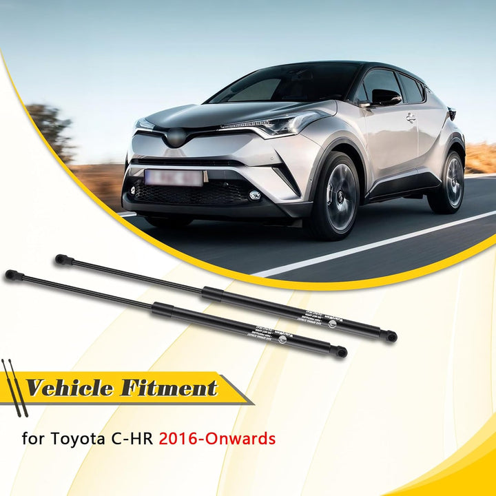 2X Gasfeder Heckklappe für Toyota C-HR 2016 - Bis Heute Heckklappendämpfer Gasdruckdämpfer Gasdruckf