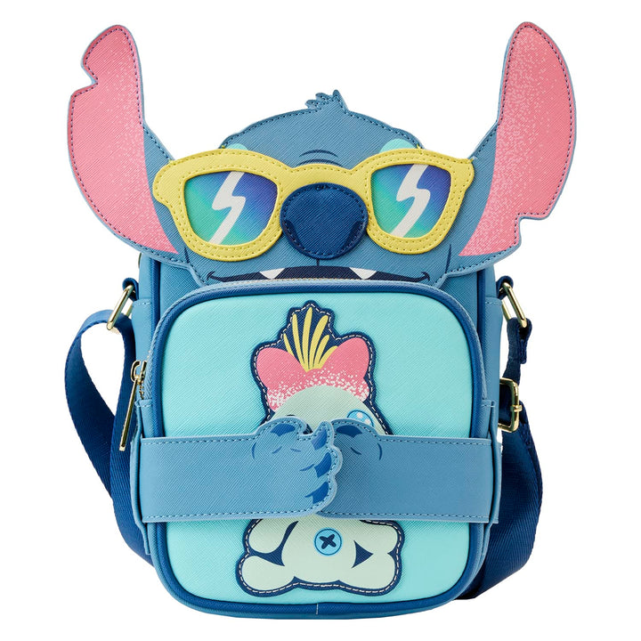Loungefly Disney Stitch Beach Day Umhängetasche, Mehrfarbig/Meereswellen (Ocean Tides), Einheitsgrös