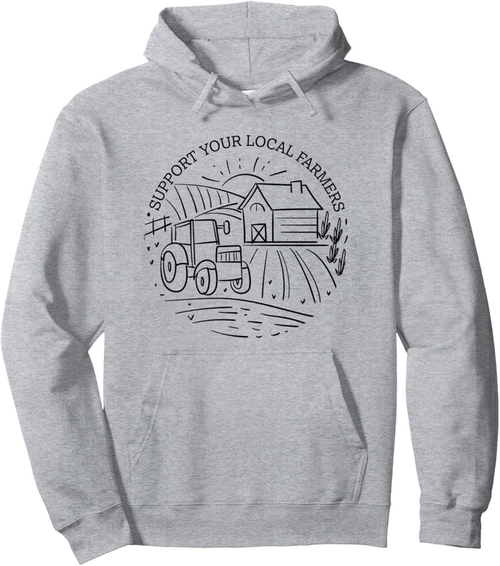 Unterstützen Sie Ihren Landwirt Landwirtschaft Pullover Hoodie