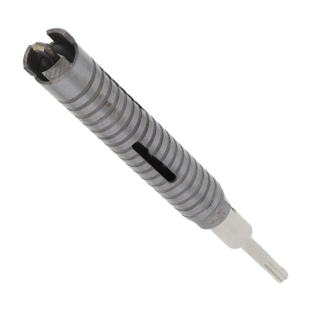 PRODIAMANT Diamant Bohrkrone ø 32mm Nutzlänge 150mm mit SDS Adapter lasergeschweisst für trocken Boh