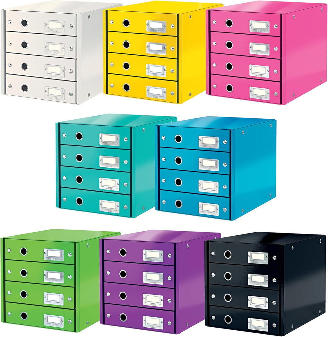 Leitz, Schubladenbox, Eisblau, 4 Schubladen, A4, Click &amp; Store, 60490051 4 Schubladen Eisblau, 4 Sch
