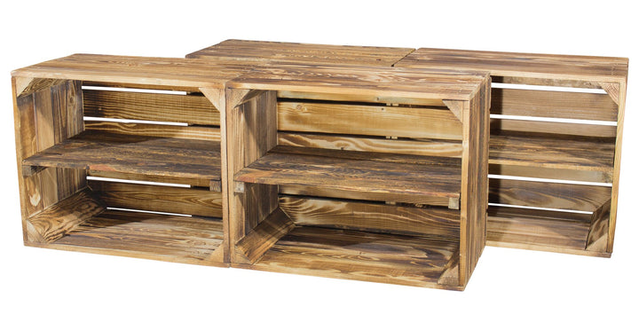 Vintage Möbel 24 GmbH 8er Set - Holzkisten klein 50x40x30cm