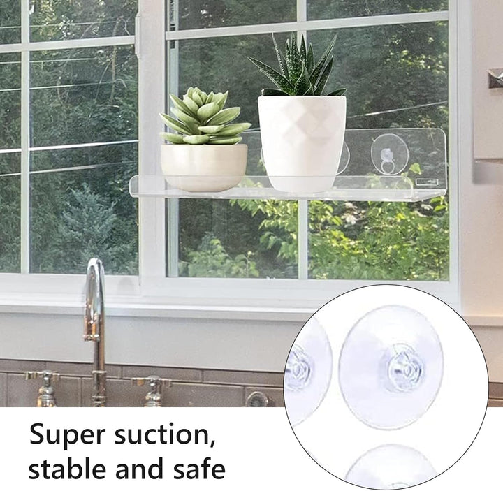 Fenster Pflanzenregale, 2 Stück Saugnapf Regal Für Pflanzen Fenster 30 cm, Fensterwand-Pflanzenständ
