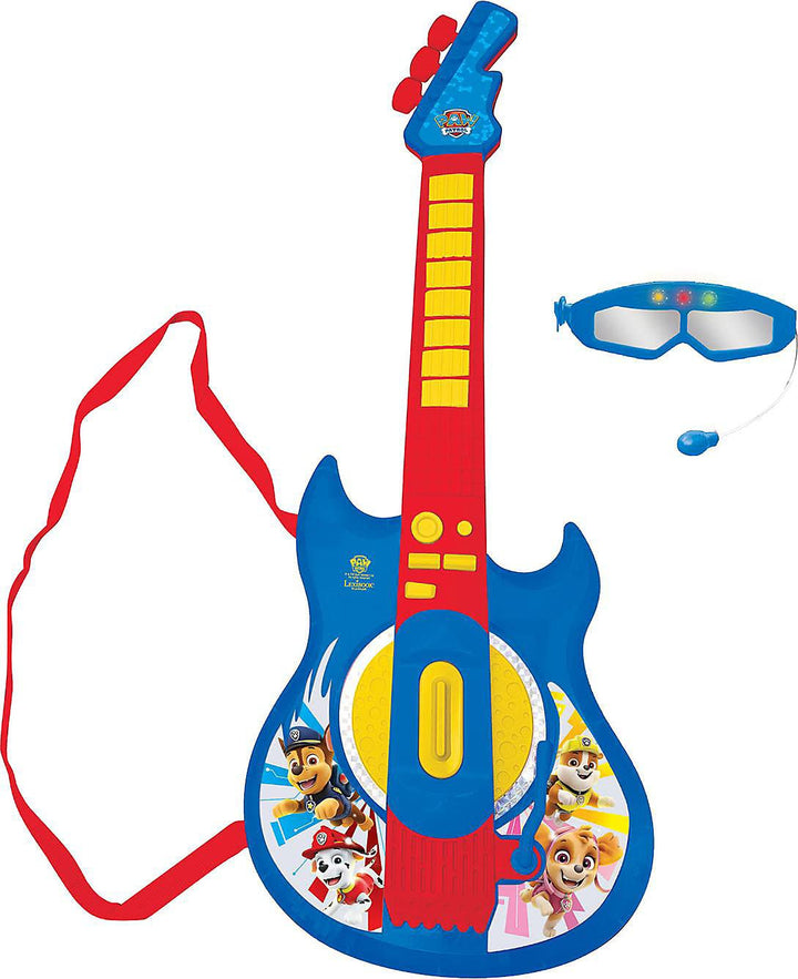 Lexibook, Paw Patrol, Leuchtende elektronische Gitarre mit Mikrofon, Brille mit Mikrofon, Melodien,