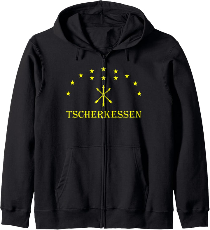 Tscherkessen Flag With Yellow Stars Great Circassian Adiga Kapuzenjacke
