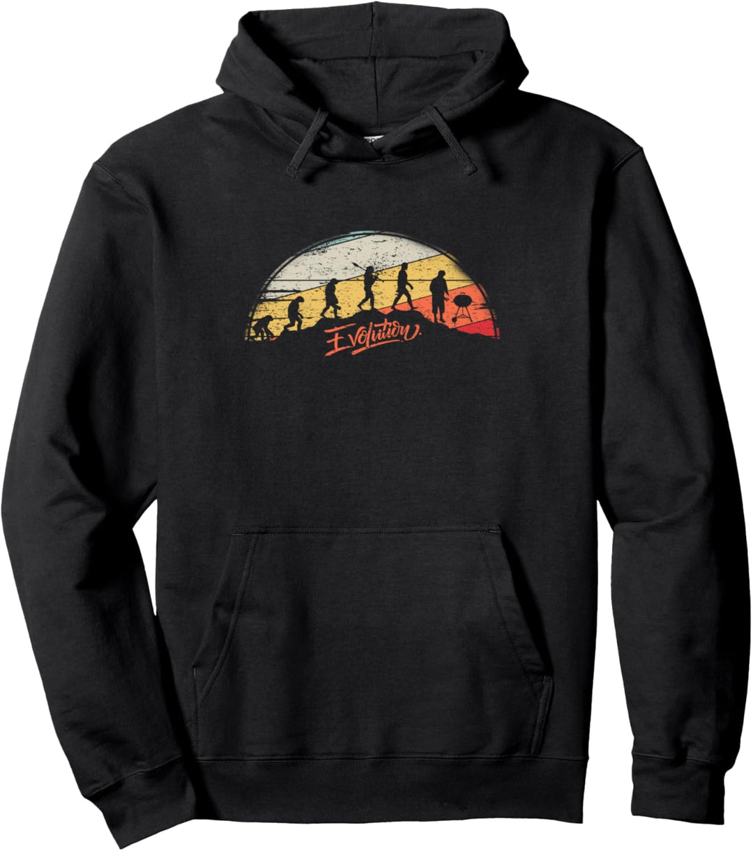 Retro Evolution Grill BBQ Grillen Grillabend Grillsaison Pullover Hoodie