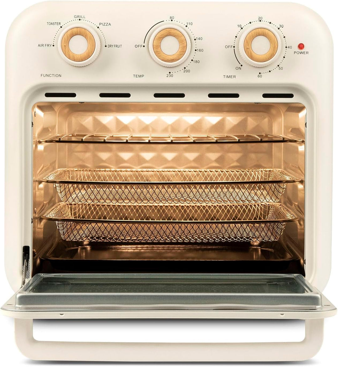Girmi FG29 Heissluftfritteuse & Multifunktionsofen, 1500W, 22 Liter, Maxi-Lüfter, bis 230 °C, 5 Prog