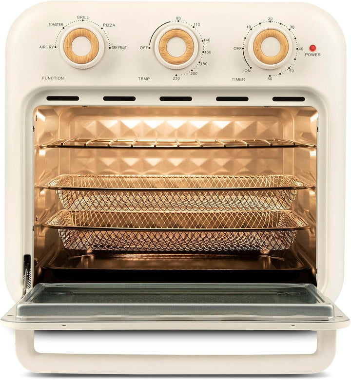 Girmi FG29 Heissluftfritteuse & Multifunktionsofen, 1500W, 22 Liter, Maxi-Lüfter, bis 230 °C, 5 Prog
