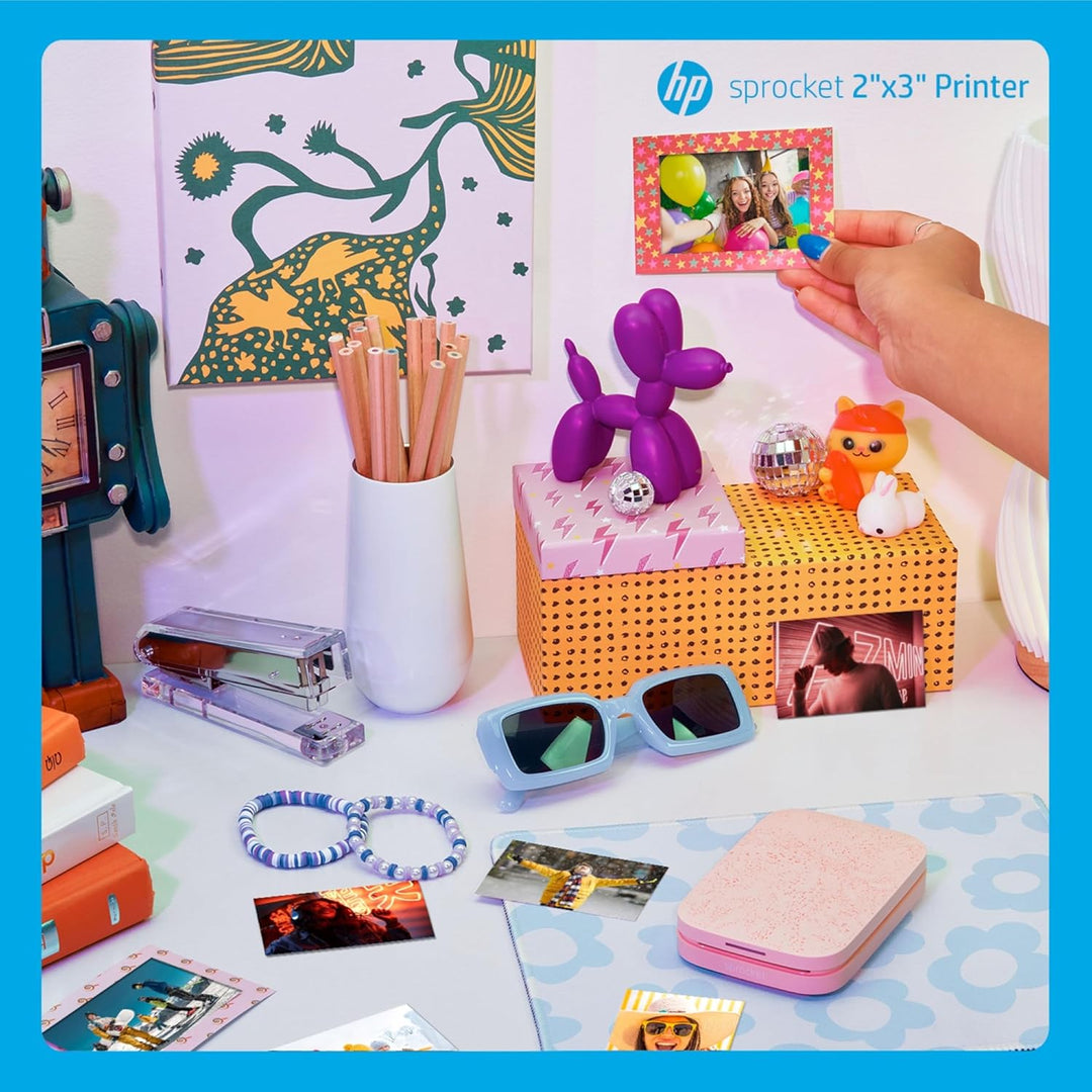 HP Sprocket tragbarer Instant-Fotodrucker, 5,1 x 7,6 cm, Blush Pink Rosa