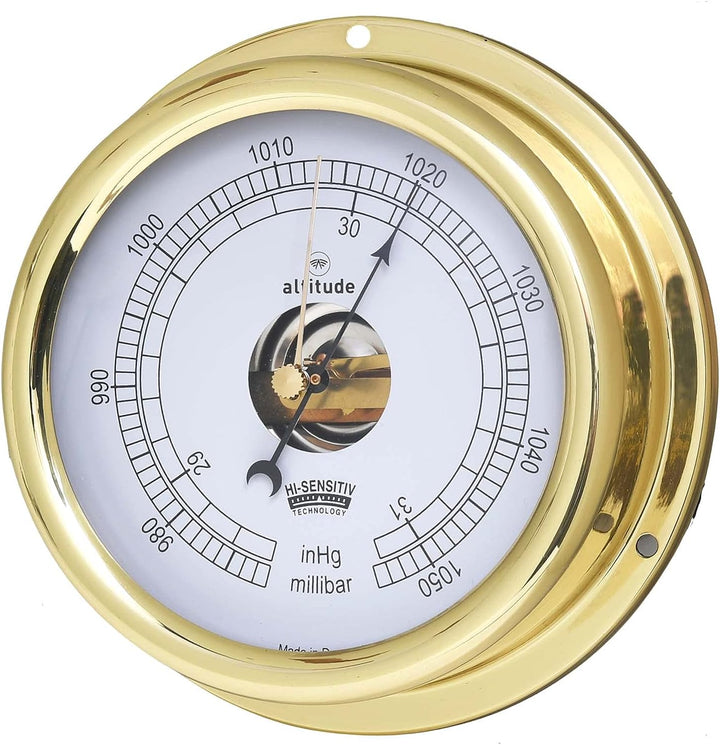 DELITE 866b Altitude Schiffsbarometer Messing B x H: 150 mm x 42 mm
