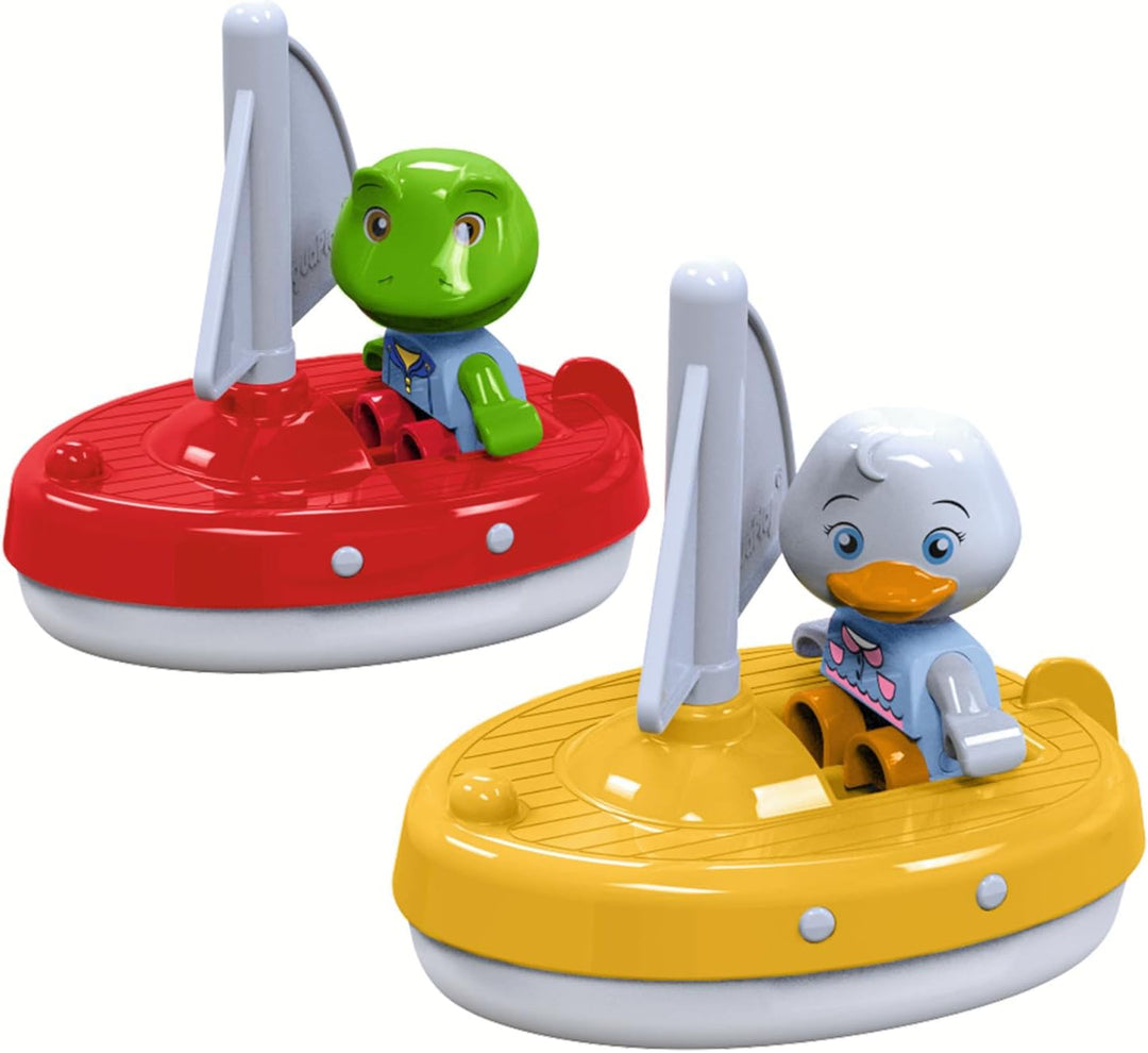AquaPlay - LockBox - Wasserbahn als Transportkoffer mit 27 Teilen & 2 Segelboote + 2 Figuren - Zubeh