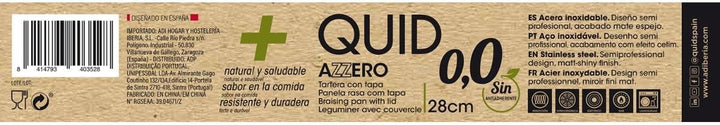 Quid Tortenplatte 28 x 6,5 cm AZZERO QD, Metall, Stahl, 28 x 6,5 cm