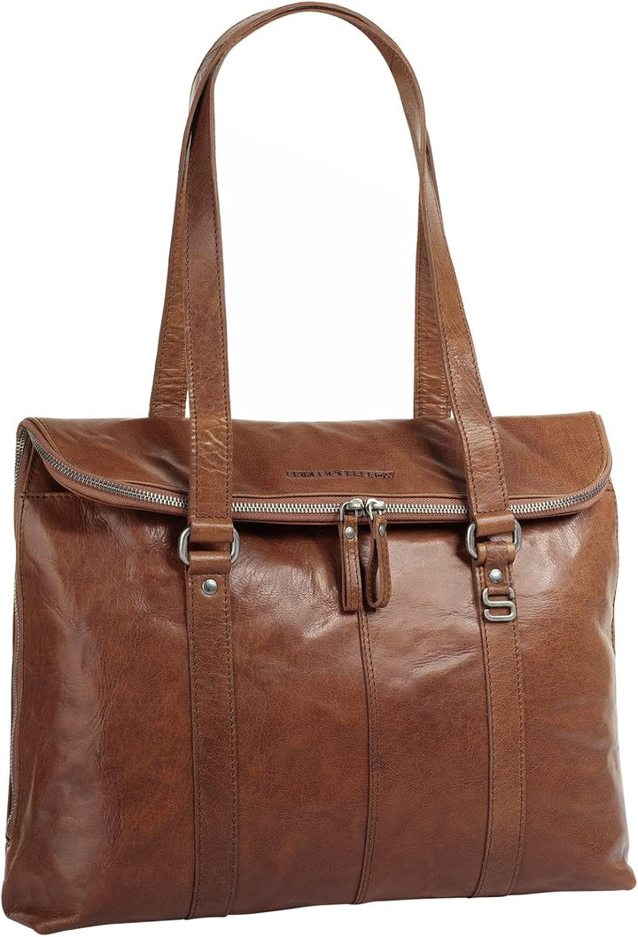 Spikes &amp; Sparrow Shopper Echt Leder Damen - 021284 Brandy, Brandy