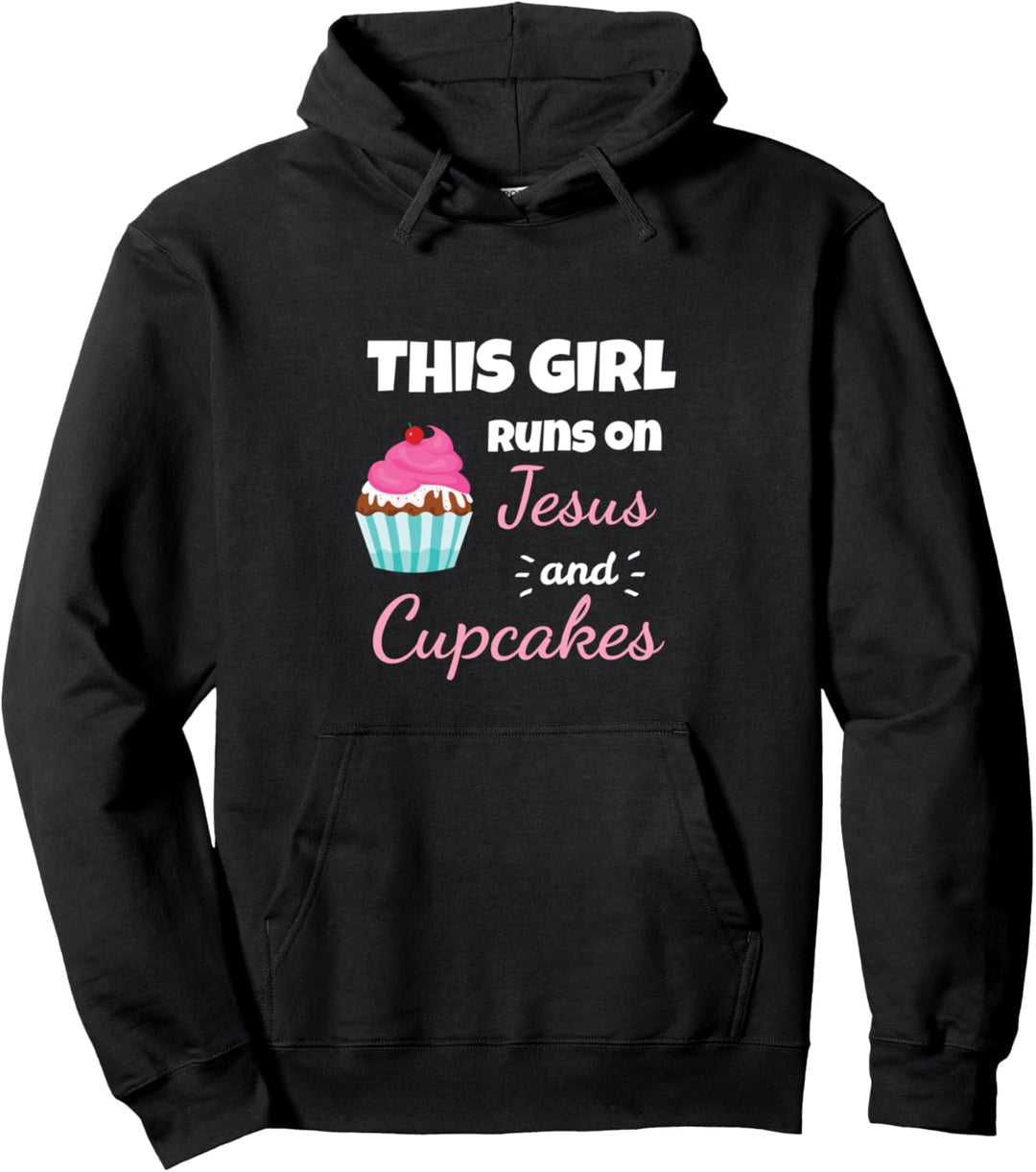 Backen Cupcake Jesus Mädchen Christliches Geschenk Pullover Hoodie
