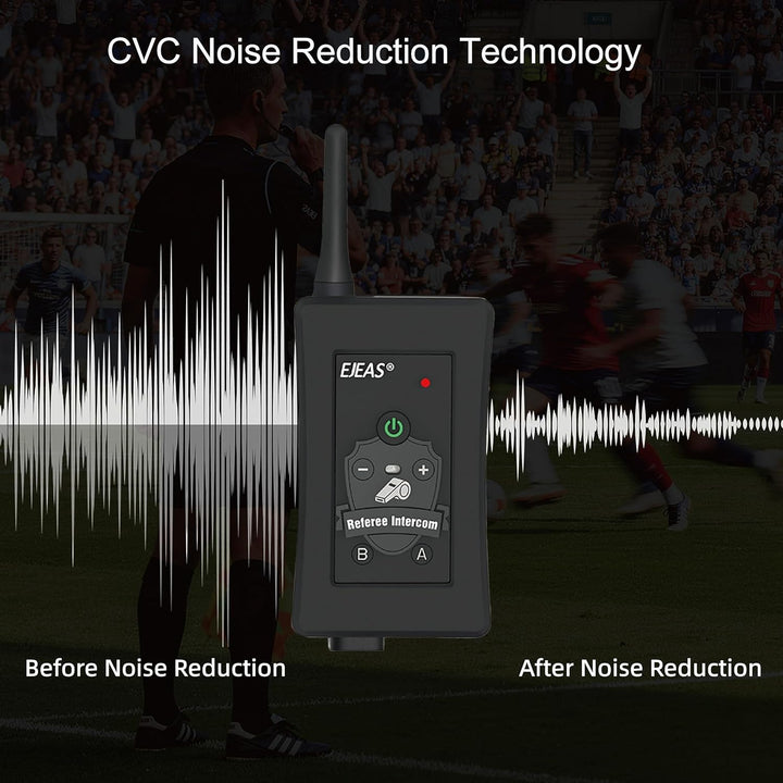 EJEAS FBIM Professionelles Fussball Schiedsrichter Bluetooth Intercom Headset Kommunikationssystem m