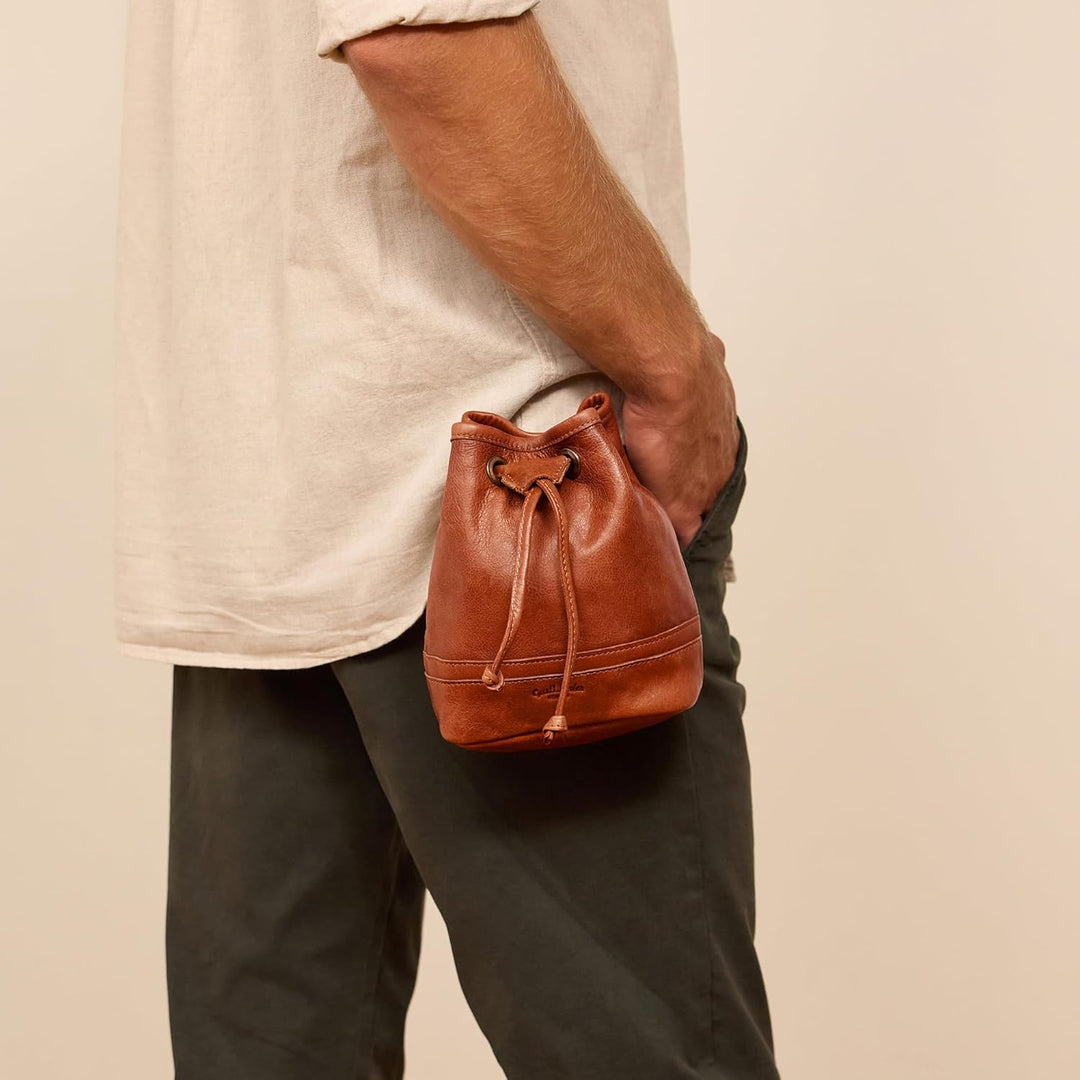 Gusti Leder Gürteltasche Aouli - Leckerlibeutel Leckerlitasche Hundezubehör Braun Leder