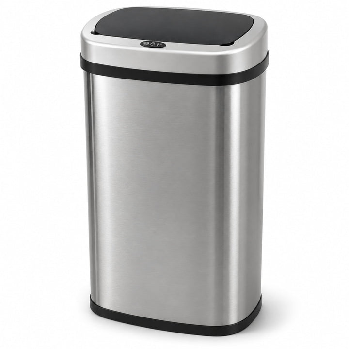Five Stars® Abfalleimer mit Sensor - 60 Liter - Abfallbehälter aus Edelstahl - Mülleimer - Soft-clos