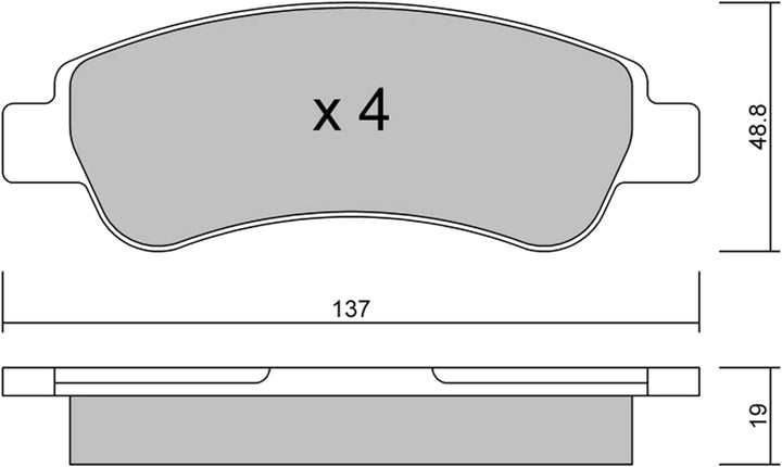 metelligroup 22-0710-0 Bremsbeläge, Made in Italy, Ersatzteile für Autos, ECE R90-zertifiziert, Kupf