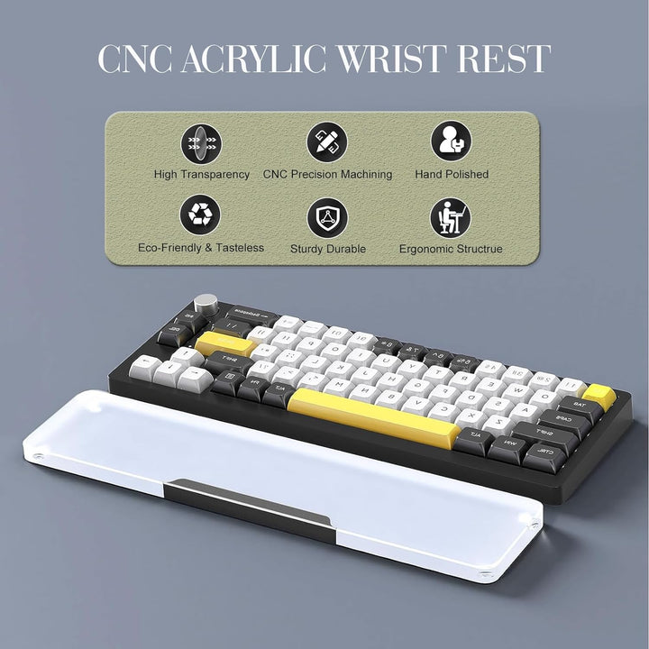 MAMBASNAKE Handgelenkauflage für Tastatur, Tastaturpad aus Acryl für TKL 80% Tastatur - Ergonomic Wr