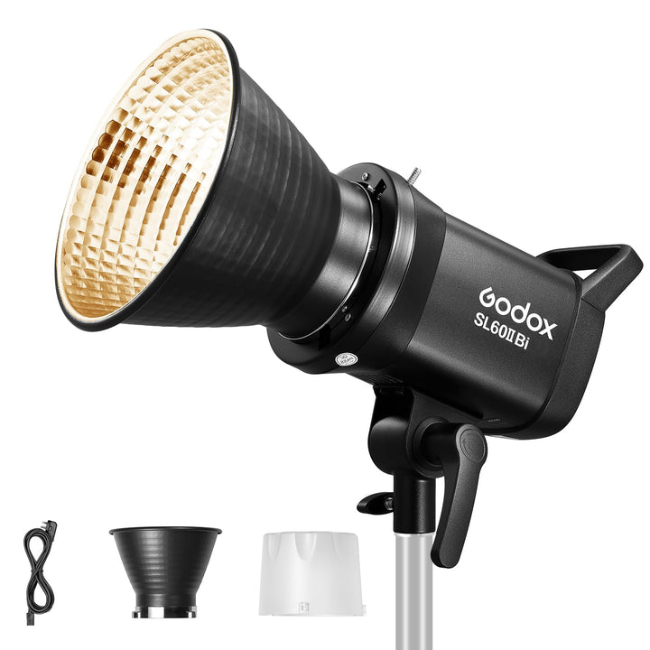 GODOX SL60IIBi Dauerlicht Kit LED Video Lichter,Videolicht 2800K-6500K,CRI>96,TLCI>97,25100Lux mit G