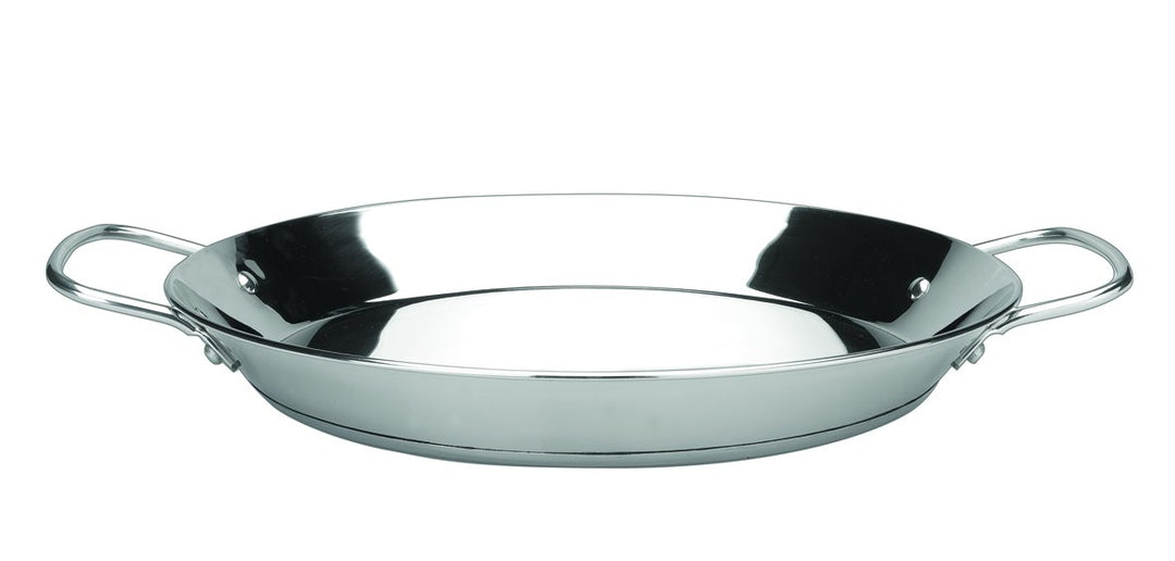IBILI Paellapfanne Premier 34 cm aus Edelstahl, Silber 34 x 34 x 8 cm, 34 x 34 x 8 cm