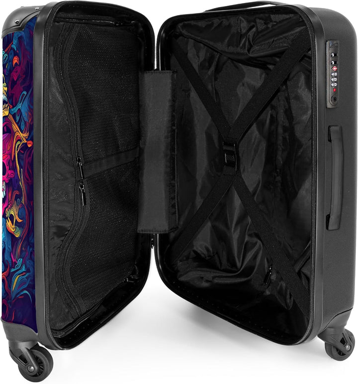 NoBoringSuitcases.com® Handgepäck, Hartschalenkoffer mit TSA Schloss, Trolley, Reisekoffer, Carry on