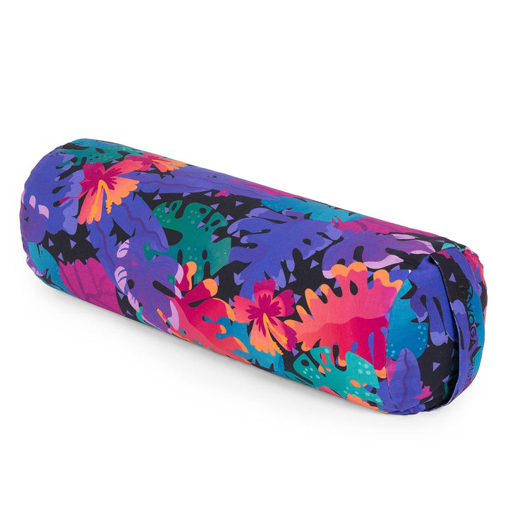 Yoga Studio Nackenrolle aus Bio-Buchweizen, 23 x 61 cm, Buchweizen, Yoga-Nackenrolle mit Tukan, leic