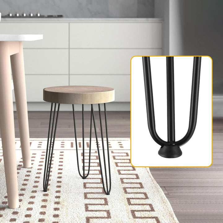 Knpwer 4 Stück Haarnadel Tischbein 35 cm,3 Stangen Haarnadel Füsse,DIY Black Hairpin Couchtisch Bein