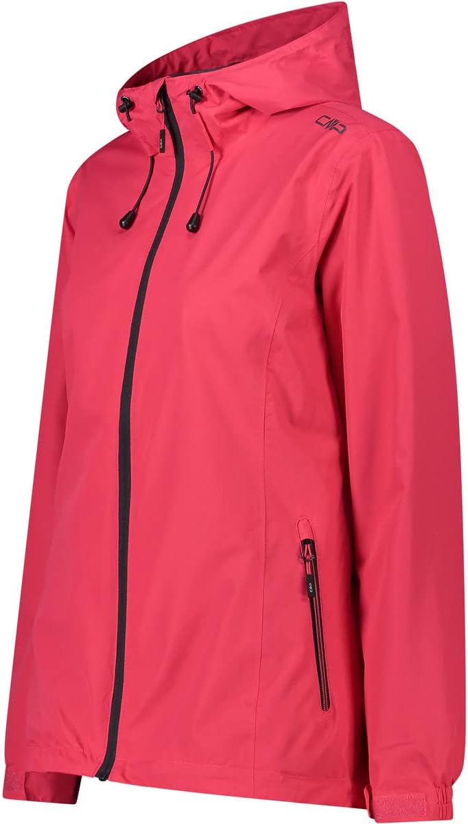 CMP Damen Regenjacke Woman Rain Jacket Fix Hood, Erdbeere