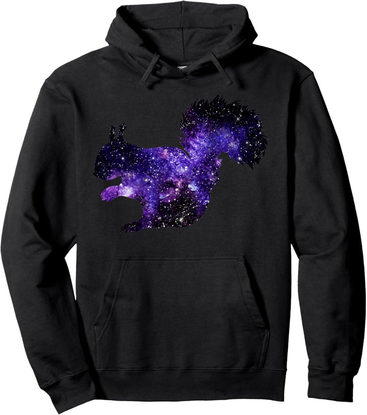 Eichhörnchen Galaxie Raum Schattenbild Stern Himmel Geschenk Pullover Hoodie