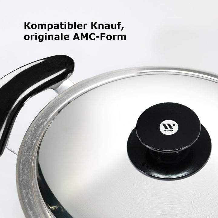 Topfgriffe kompatibel mit AMC 100% Gewinde aus Messing und Bakelit Anti-Verbrühungsschutz Set 2 Stüc