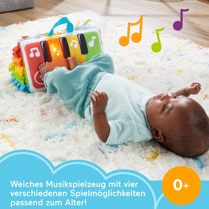 FISHER-PRICE Kick &amp; Play Soft Piano - Weiches und tragbares Pianospielzeug, mitwachsendes Design, bu