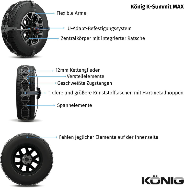 KÖNIG K-SUMMIT MAX K44 - Schneeketten, K44