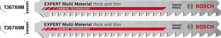Bosch 10x EXPERT Multi Material T367XHM Stichsägeblatt (für Holz mit zähem Metall, Zäher Stahl, Läng