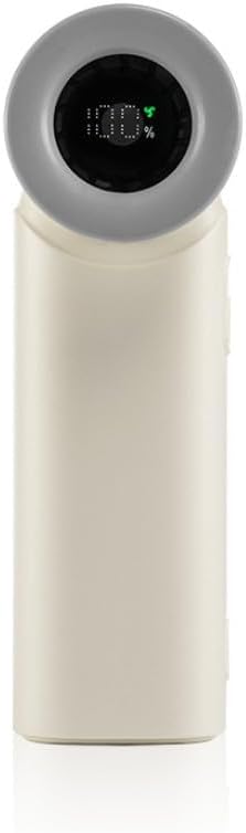 wonderlamp Chill Handventilator, Weiss, 5 Geschwindigkeiten, LED-Display, leiser Motor und wiederauf
