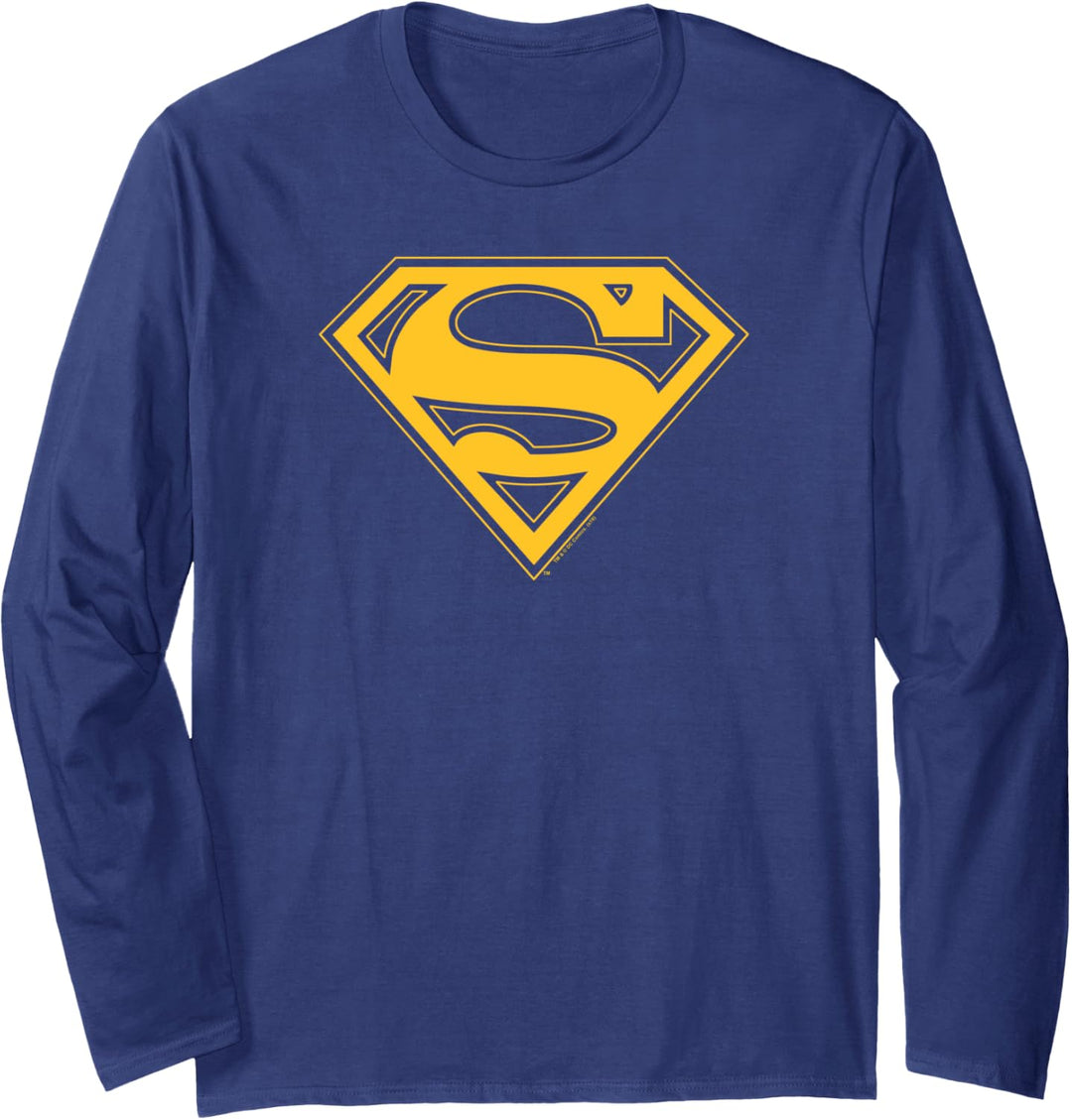 Superman Maize &amp; Blue Shield Langarmshirt