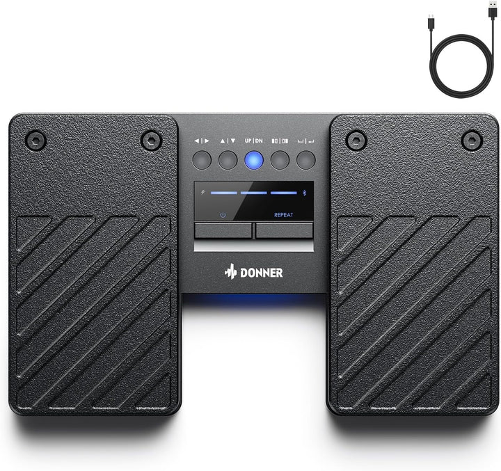 Donner Wireless Bluetooth Page Turner Pedal Bluetooth-Seitenumblätterer-Pedal für iPad-Tablets und S