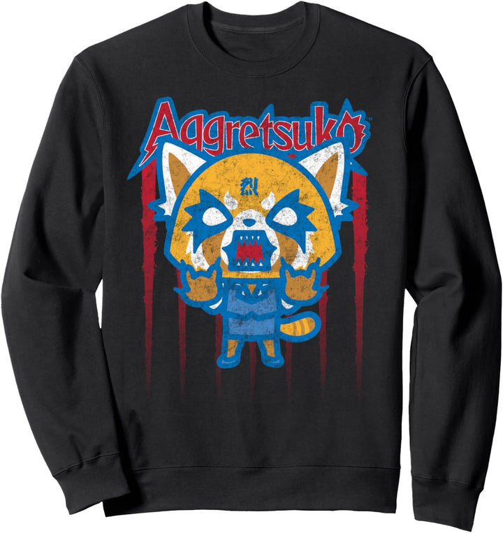 Aggretsuko Rage Stripes Sweatshirt