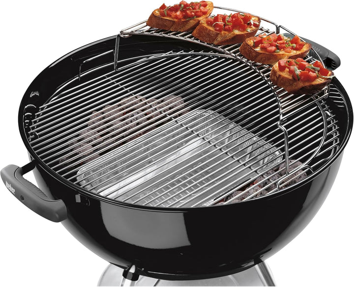 Weber 8417 Warmhalterost, für Holzkohlegrills mit 57 cm, Schwarz Single, Single