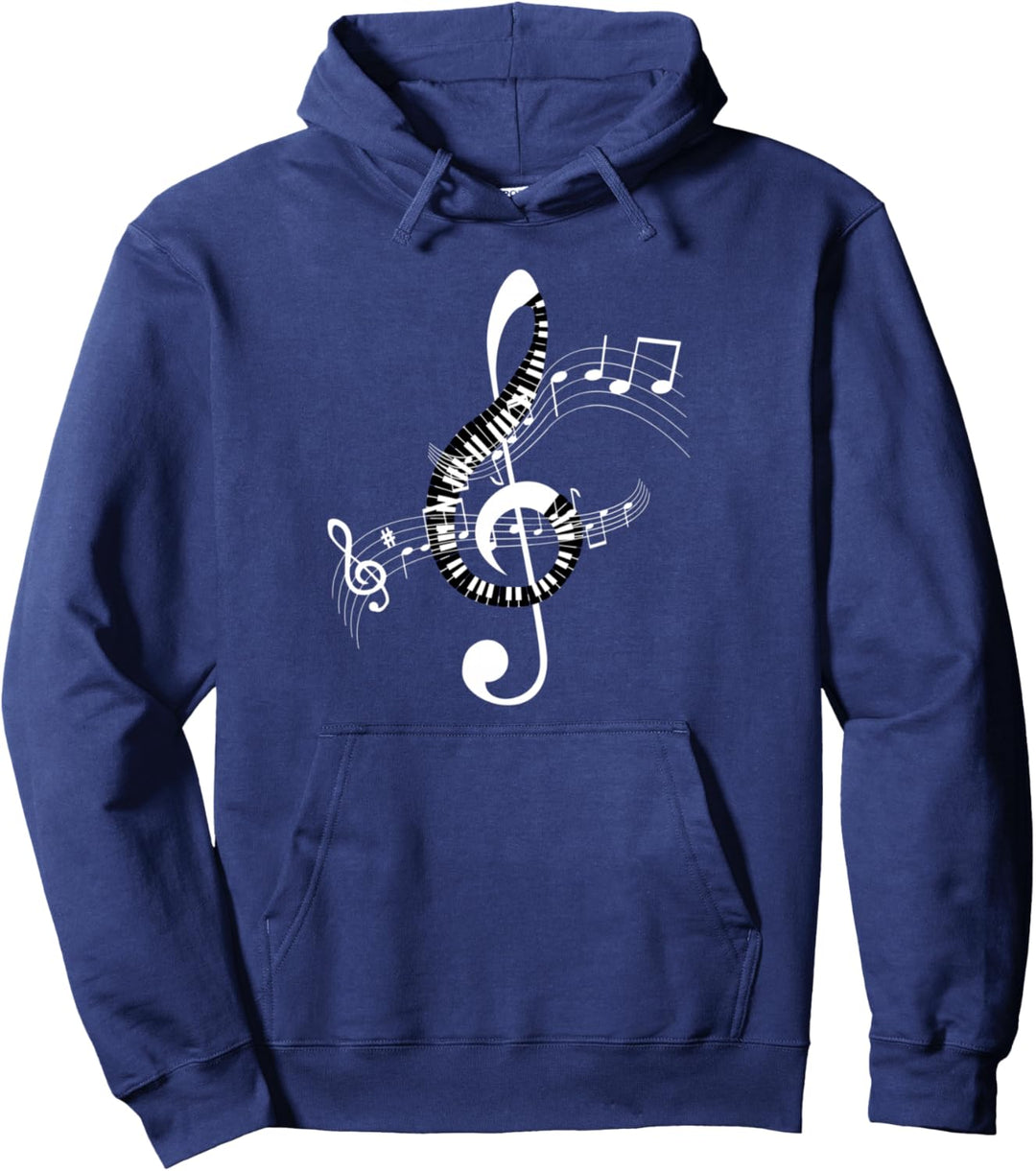 Musiknoten Musik Musiker Notenschlüssel Noten Pullover Hoodie