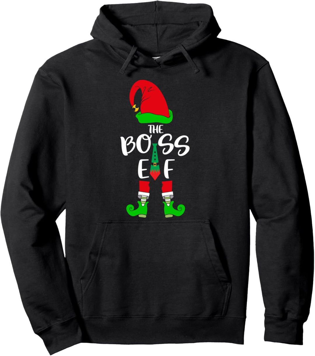 The Boss Elf Lustige Weihnachten Weihnachtsmann Elf Pullover Hoodie