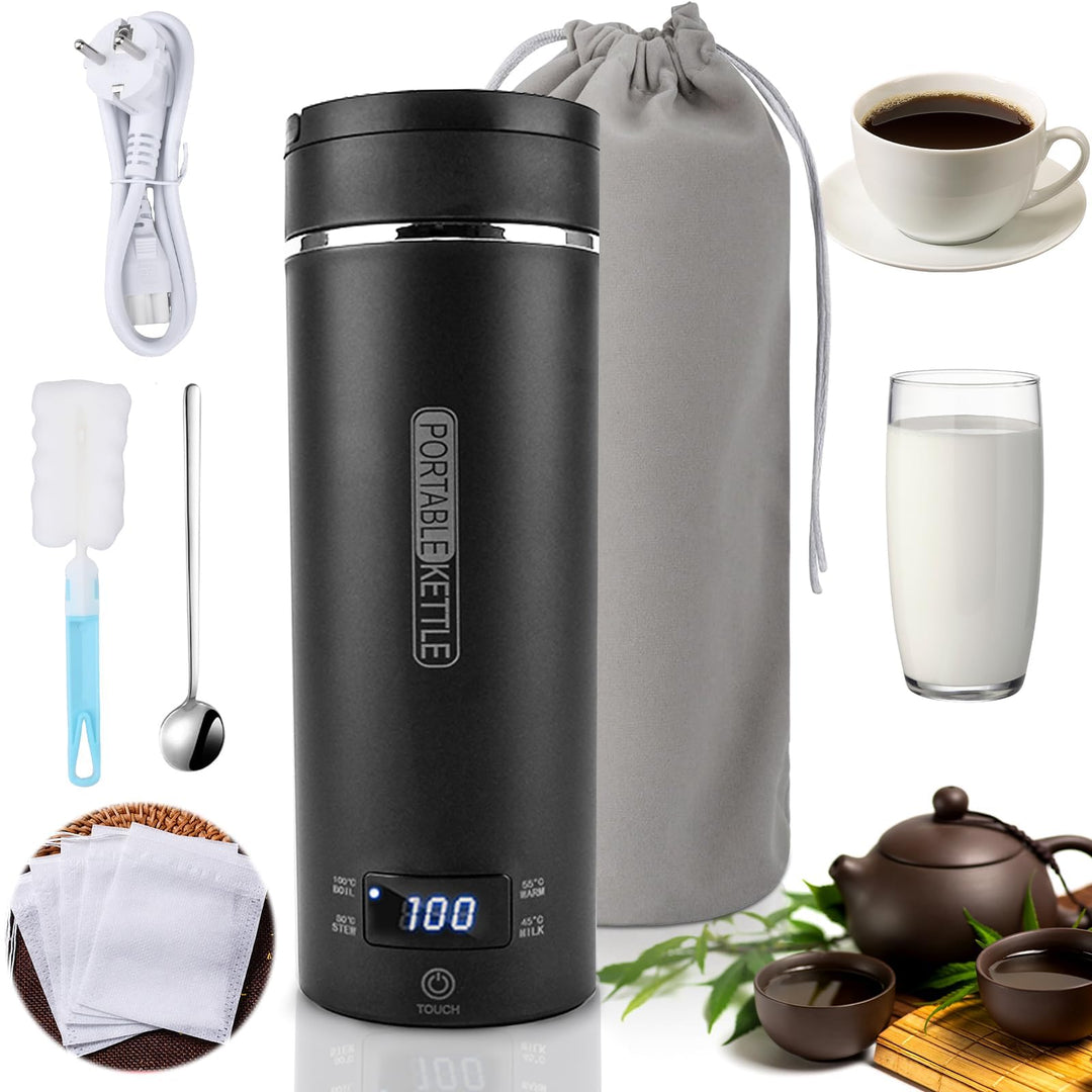 Kleiner Tragbarer Wasserkocher 500ml,Elektrischer Reisewasserkocher Klein,Kleiner Tragbarer Elektris