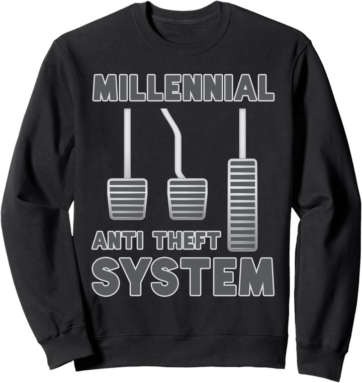 Millenial Anti Theft System Herren Muscle Car Sweatshirt