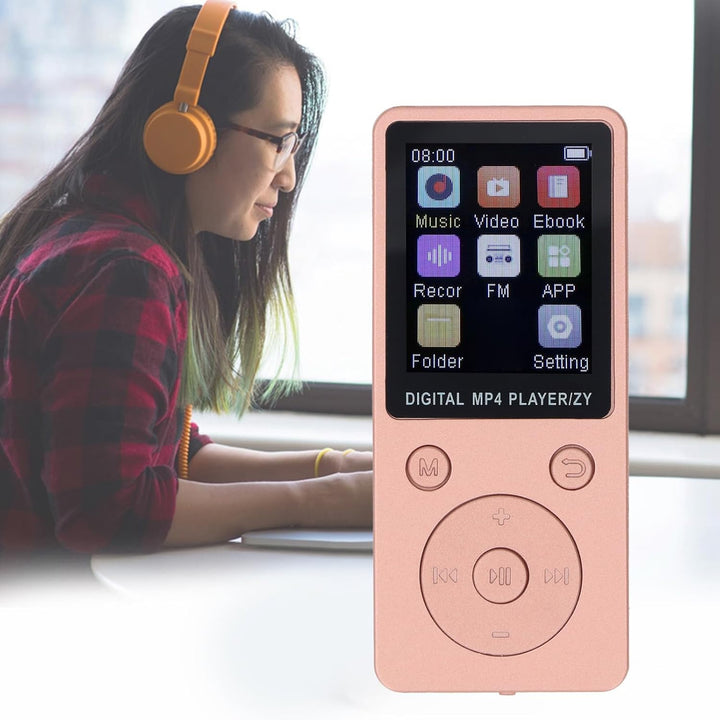 MP3-Player mit Bluetooth, HiFi-Sound, 1,8-Zoll-Bildschirm, Tragbarer Musik-Player mit Kopfhörern, Ra