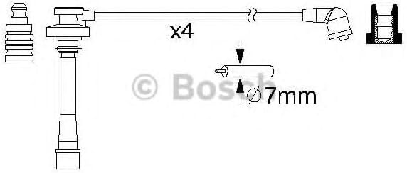 Bosch 0986357147 - Zündleitung - 4er Set