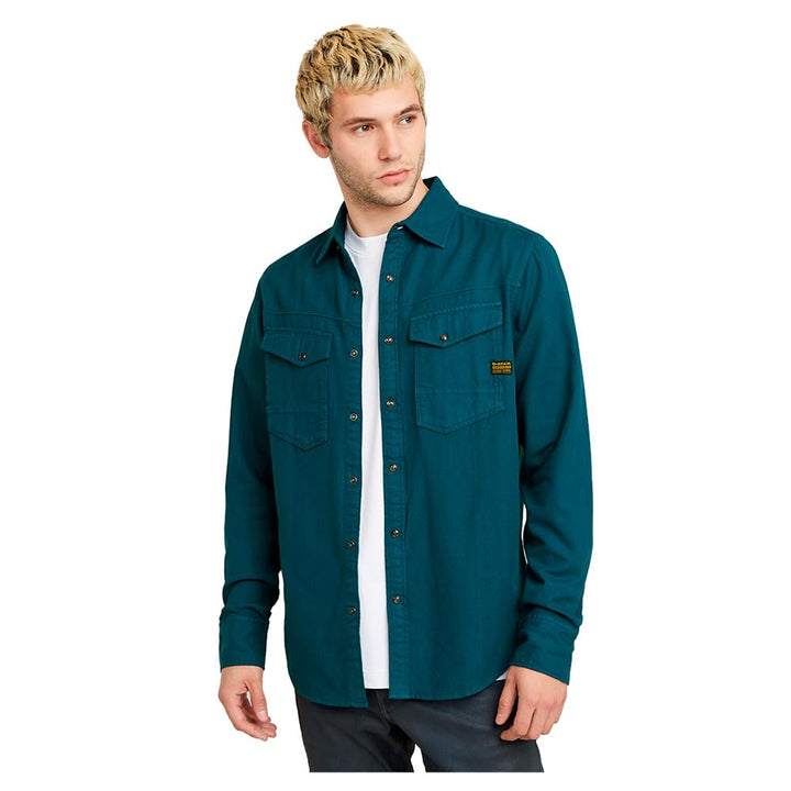 G-Star Raw C.V. Herren Dakota Slim Shirt Shirt L Blau (Nitro Gd D25223-d454-d150), L Blau (Nitro Gd